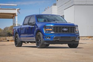 Ford F-150 Lowering Kit - Front + Rear - Rough Country - M1, 2 in Front Drop / 4 in Rear Drop, Front Struts + Rear Shocks - 4WD - '15-'25
